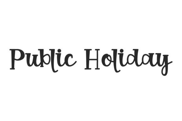 Public Holiday Font for Web Designers