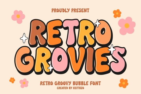 Retro Grovies: A Timeless Display Font for Crafters and Designers